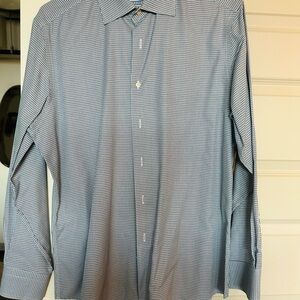 Charles Tyrwhitt Blue Patterned Dress Shirt